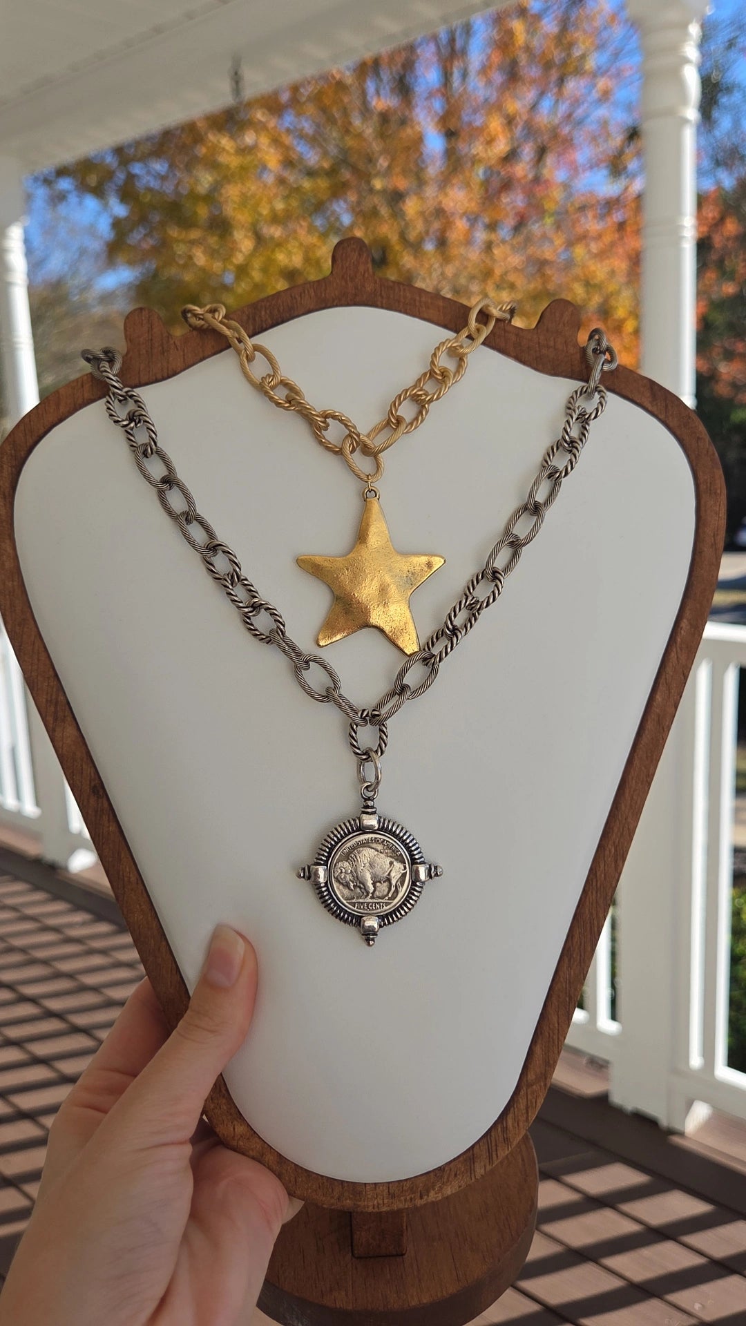 The outlaw nickel necklace