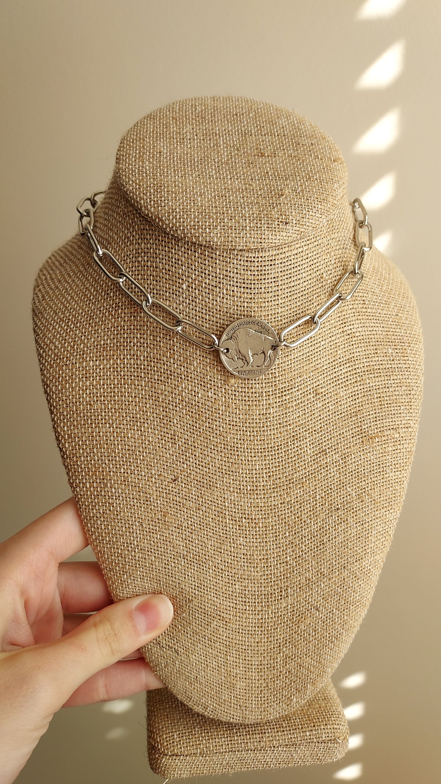 Buffalo coin choker