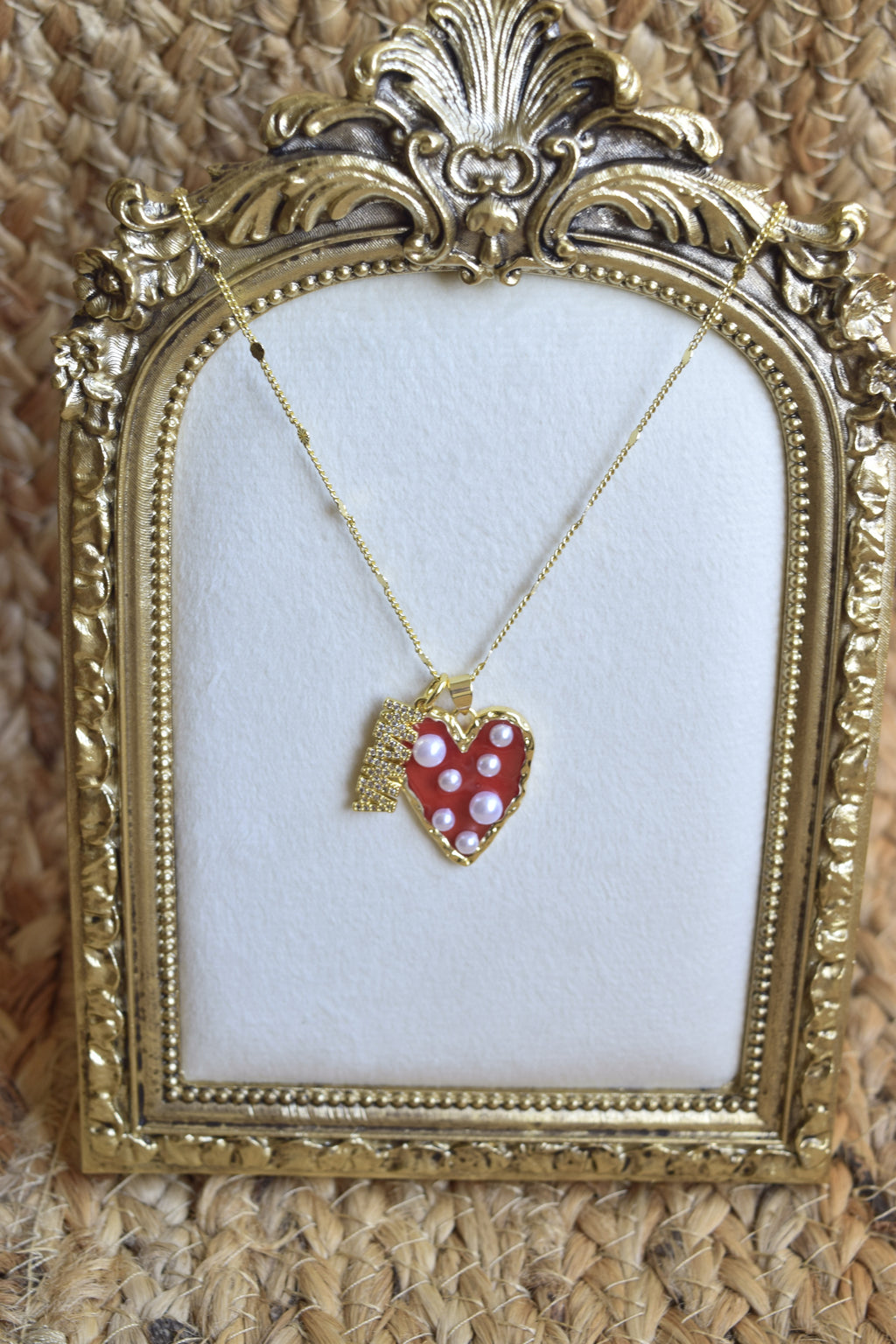 The Mama & heart necklace- Gold filled necklace