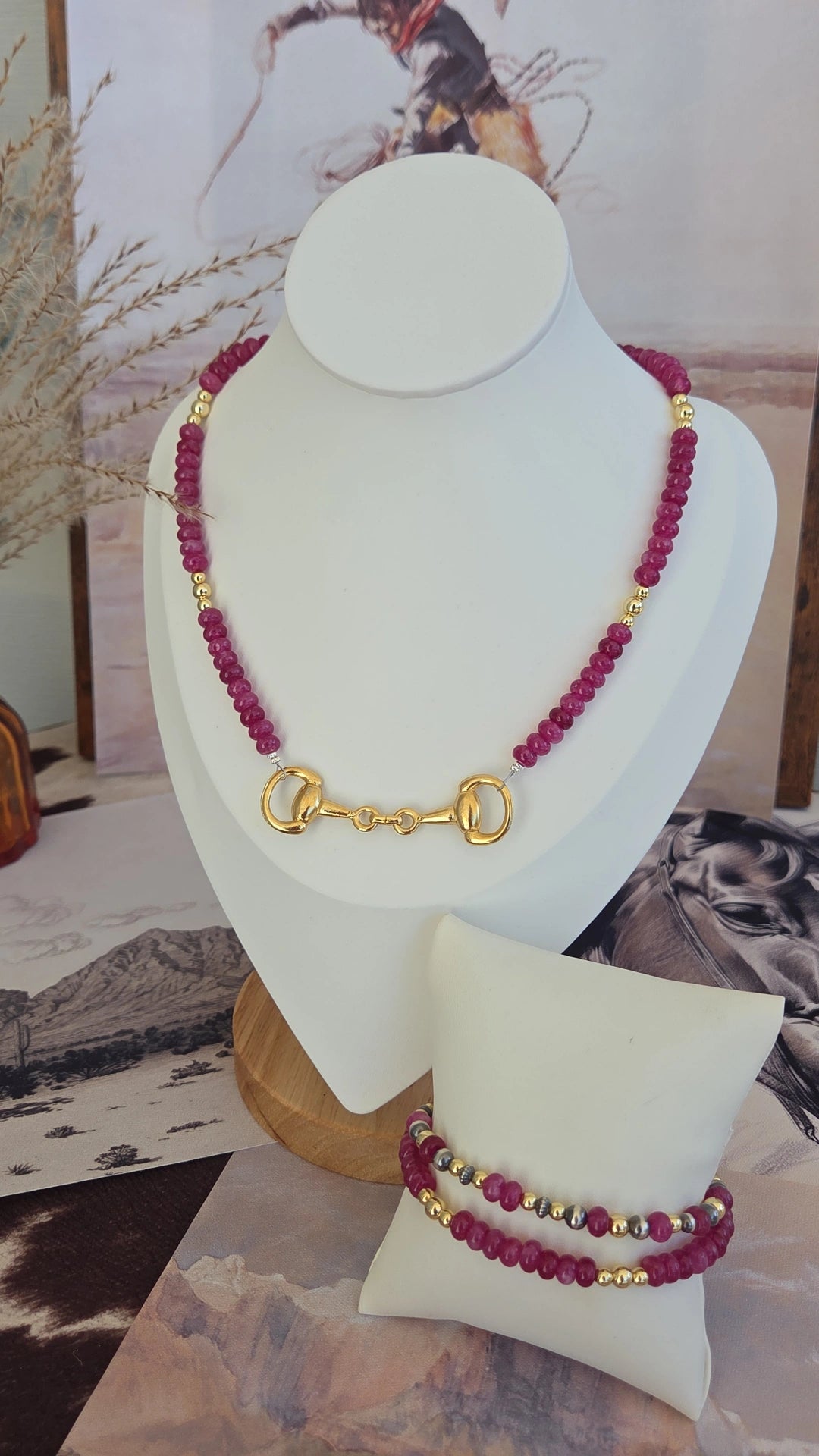 Ruby Reins Bit Necklace