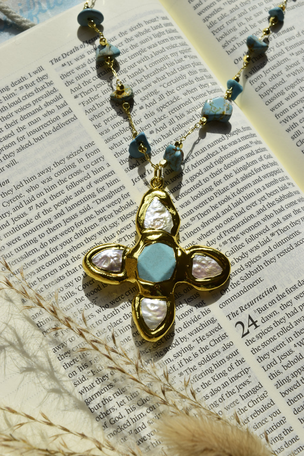 Deep Waters Cross Necklace