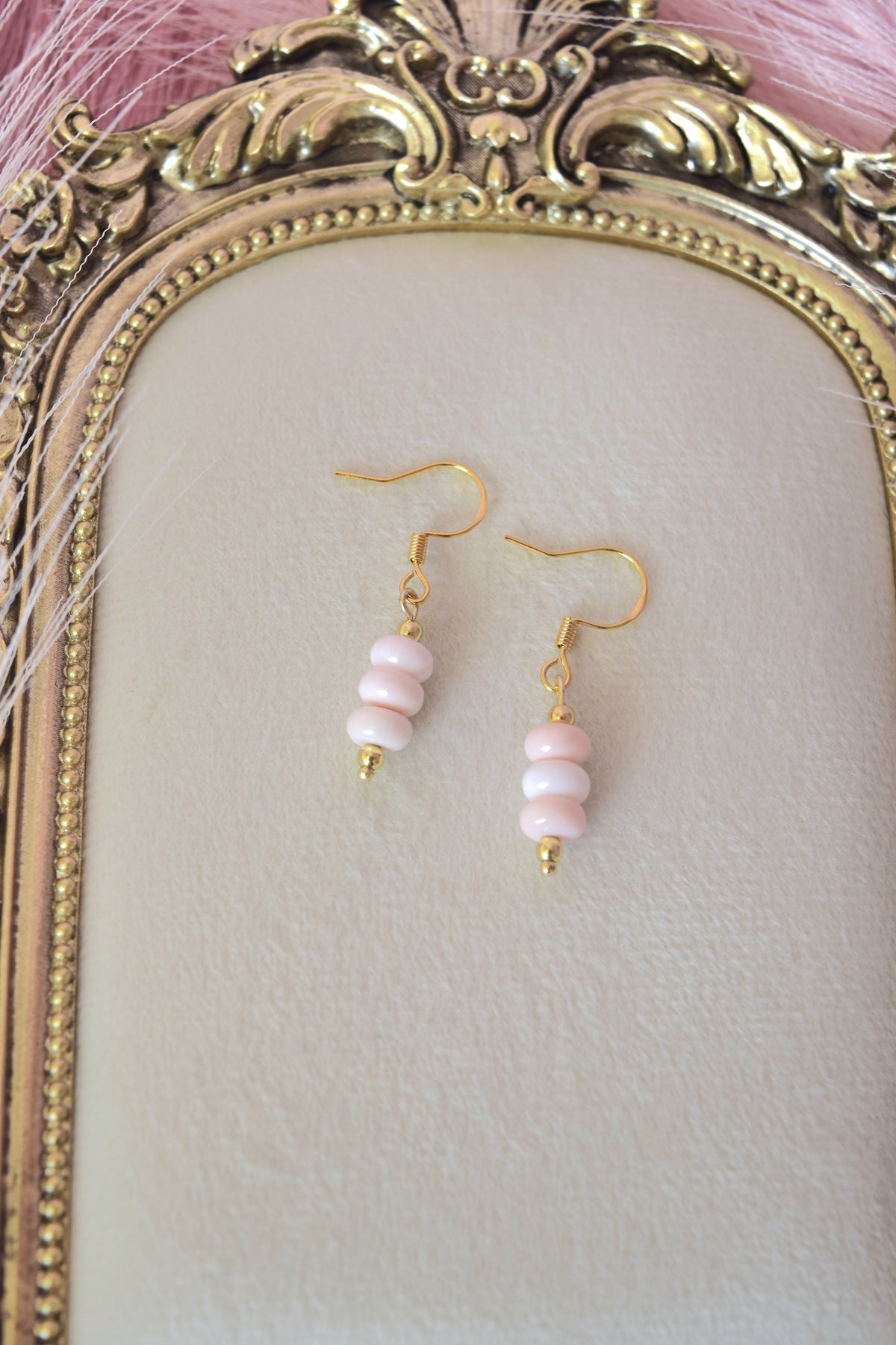 Pretty in Pink Dangles -Gold