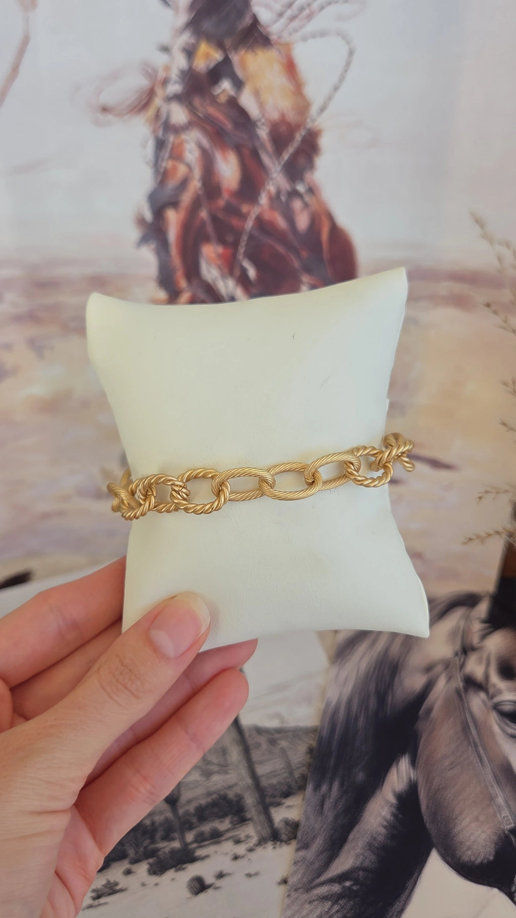 Country Chunky Chain Statement Bracelets