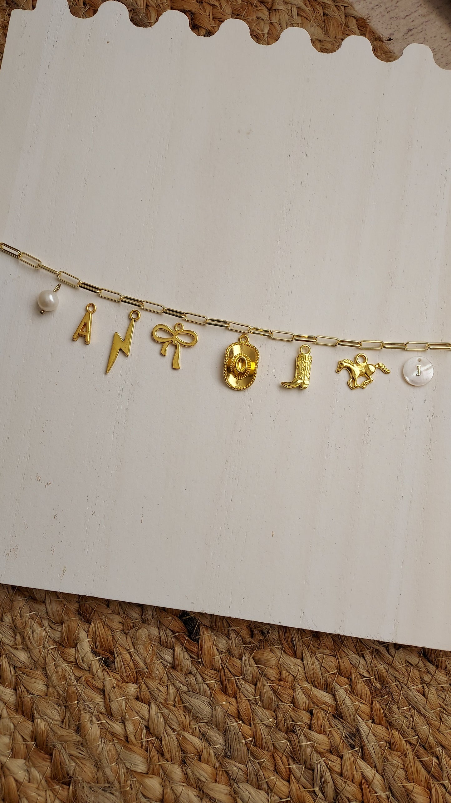 Custom Cowgirl charm necklaces (select your base)