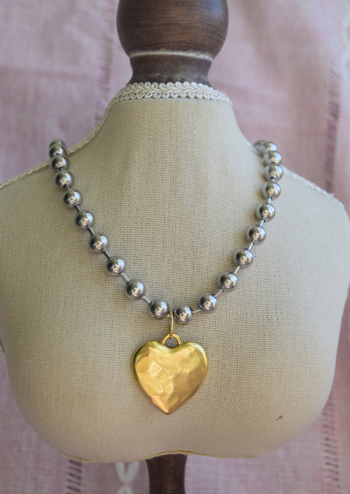 Chunky Statement Heart Necklace