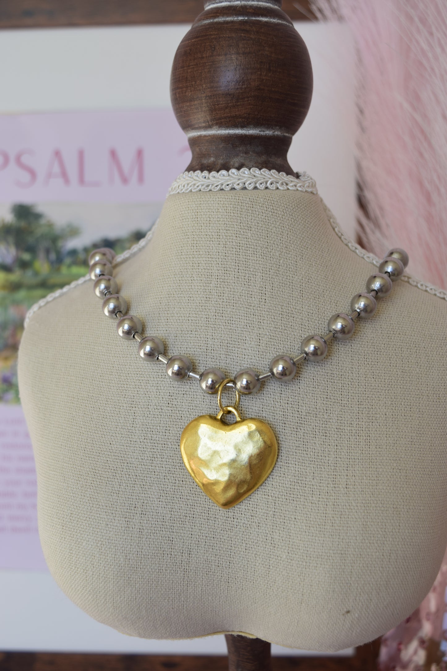 Chunky Statement Heart Necklace