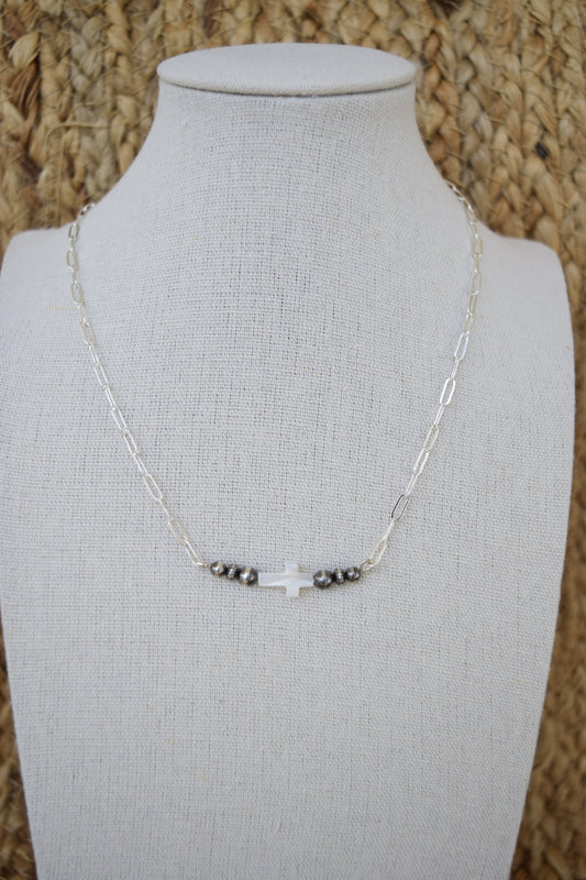 By His Grace bar necklace