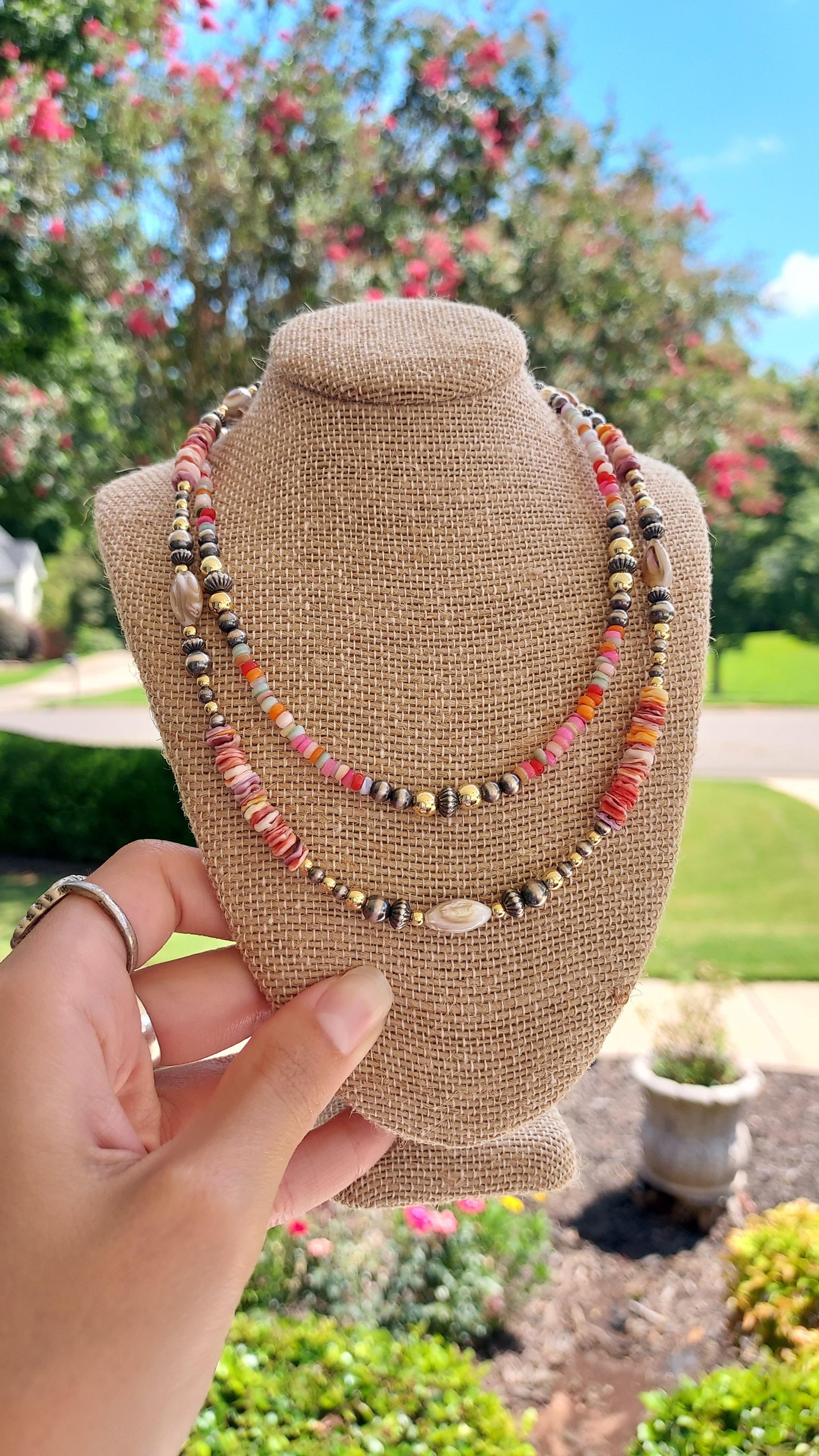 Fiori e spurs necklace