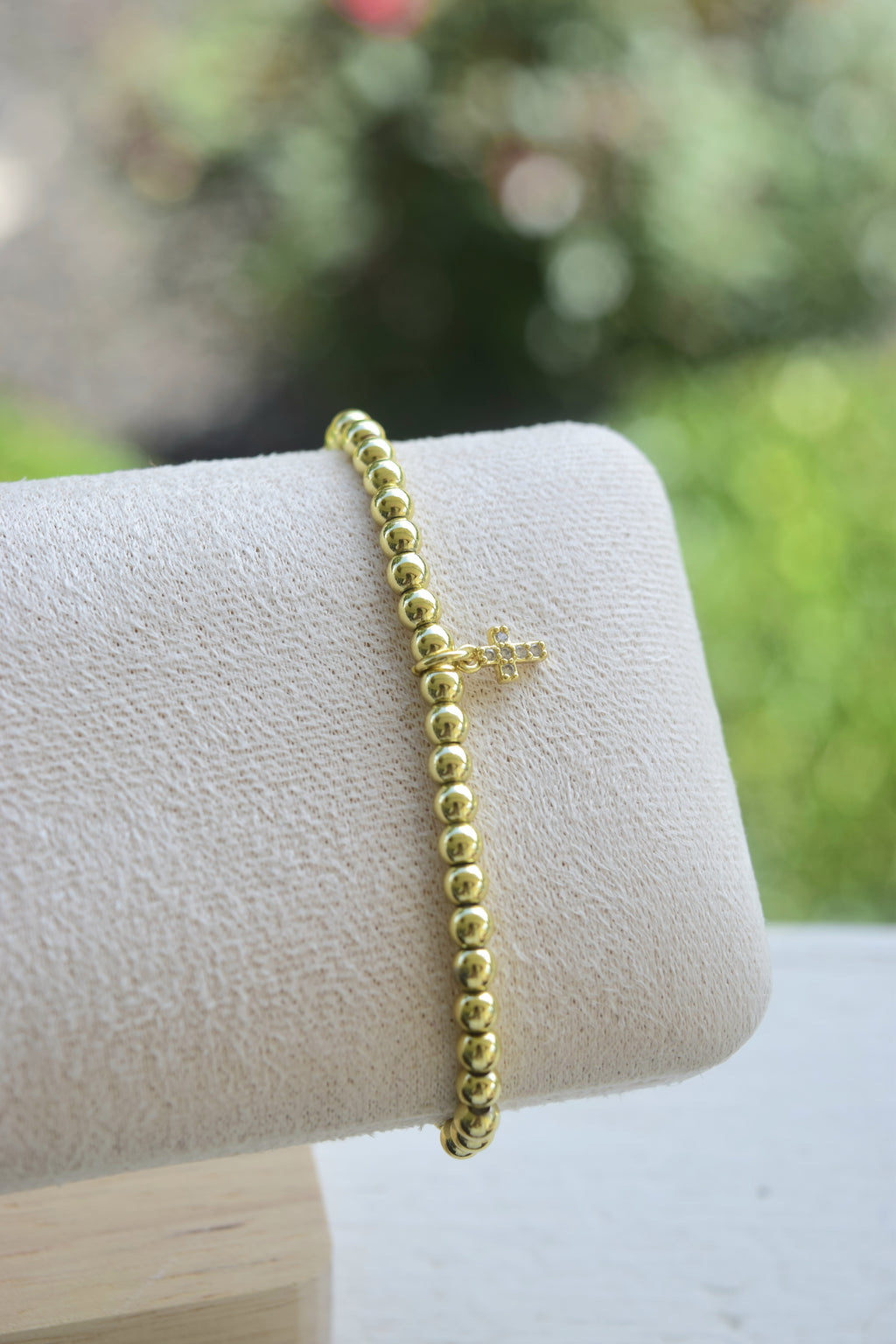 Shine His light-  Gold Filled Stretchy Bracelet