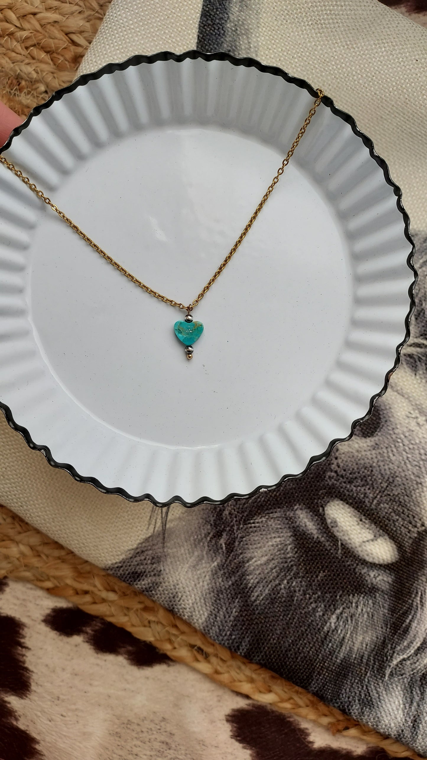Turquoise heart necklace