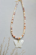 Butterfly Cove -Spiny Oyster & Mother of Pearl necklace