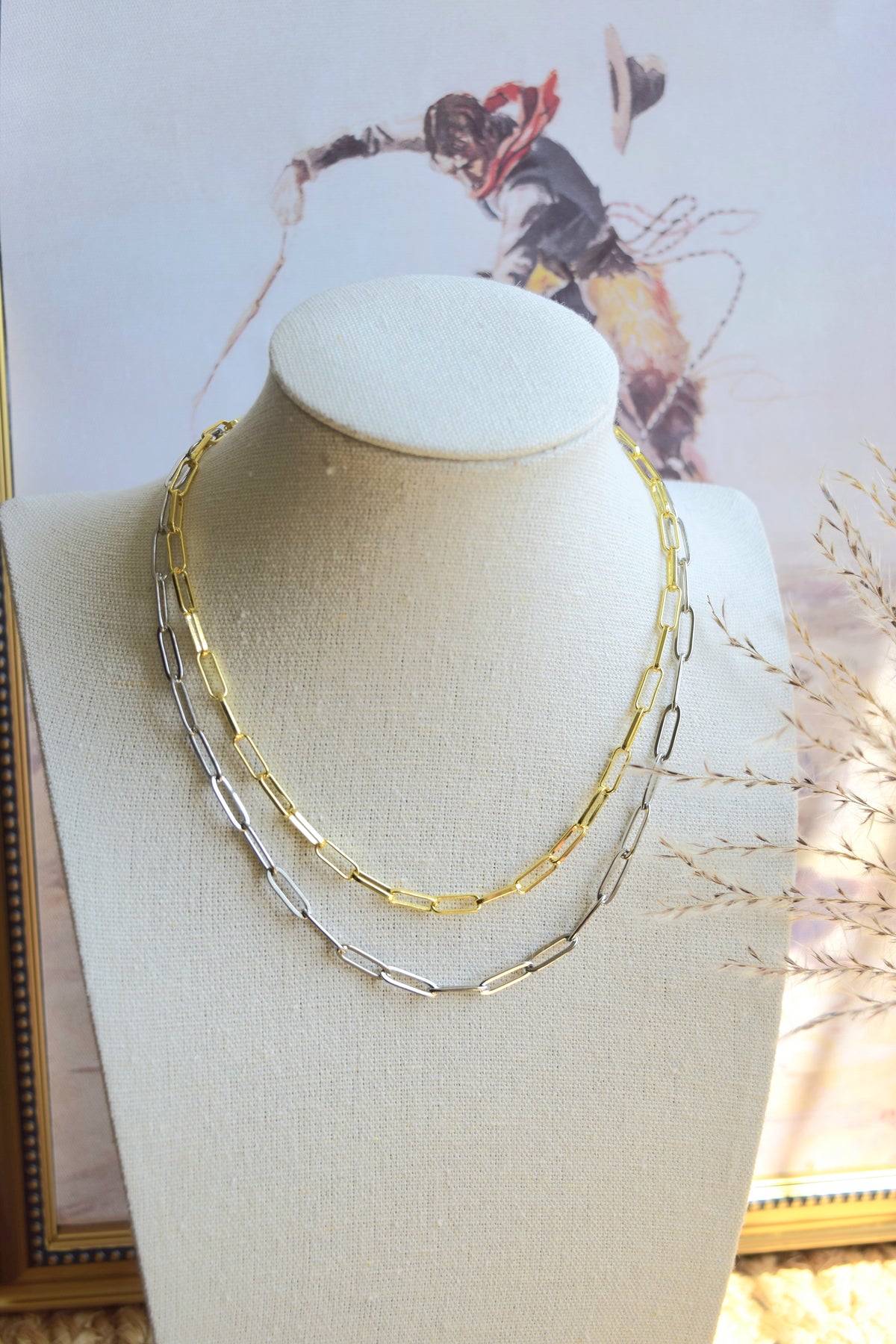 Stainless Steel Paperclip Chain Necklace