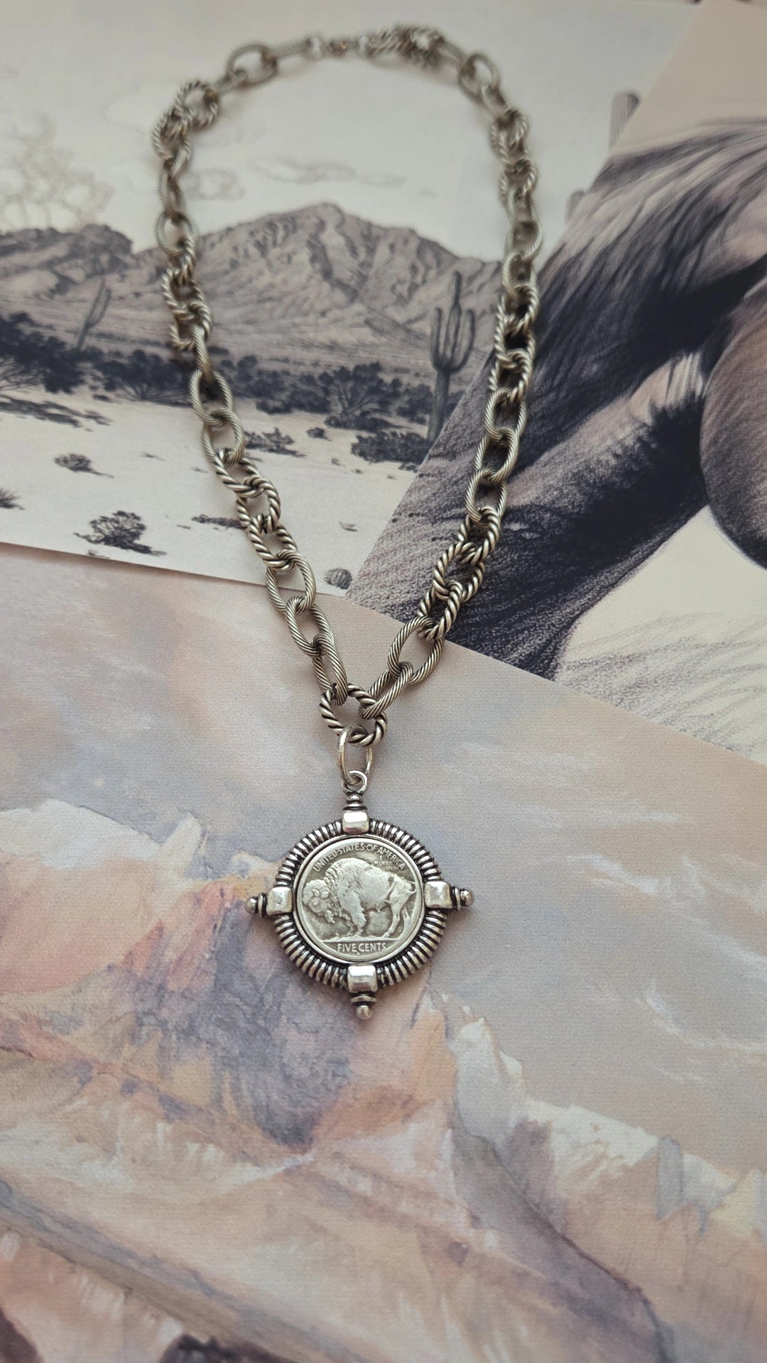 The outlaw nickel necklace
