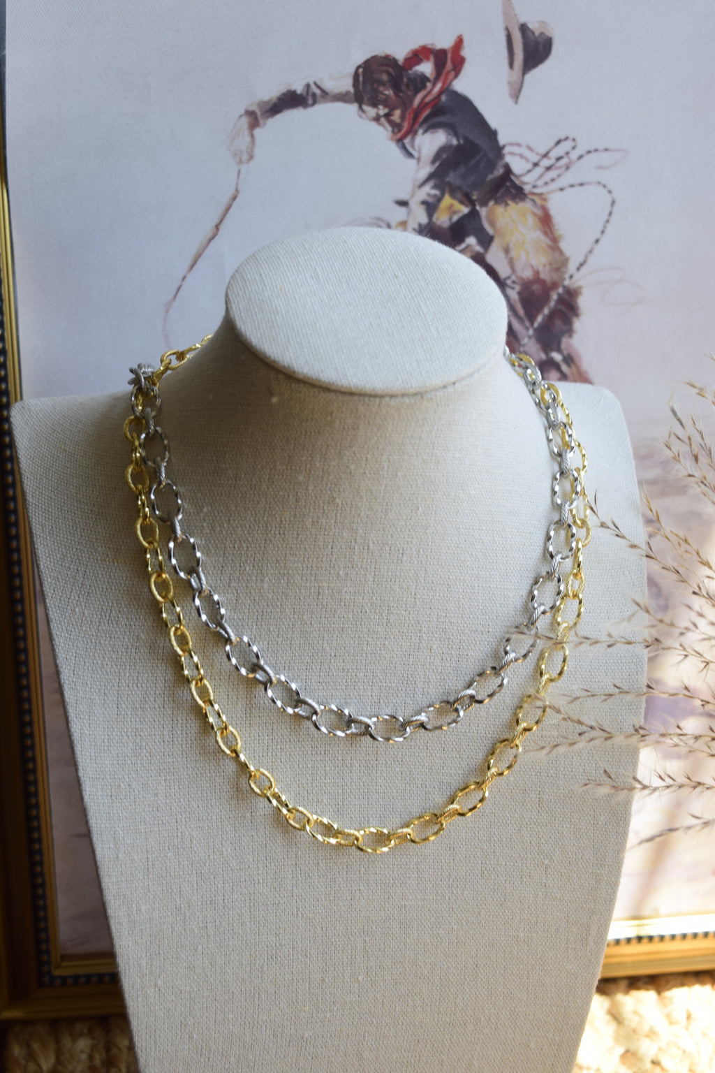 Golden ropes chain necklace