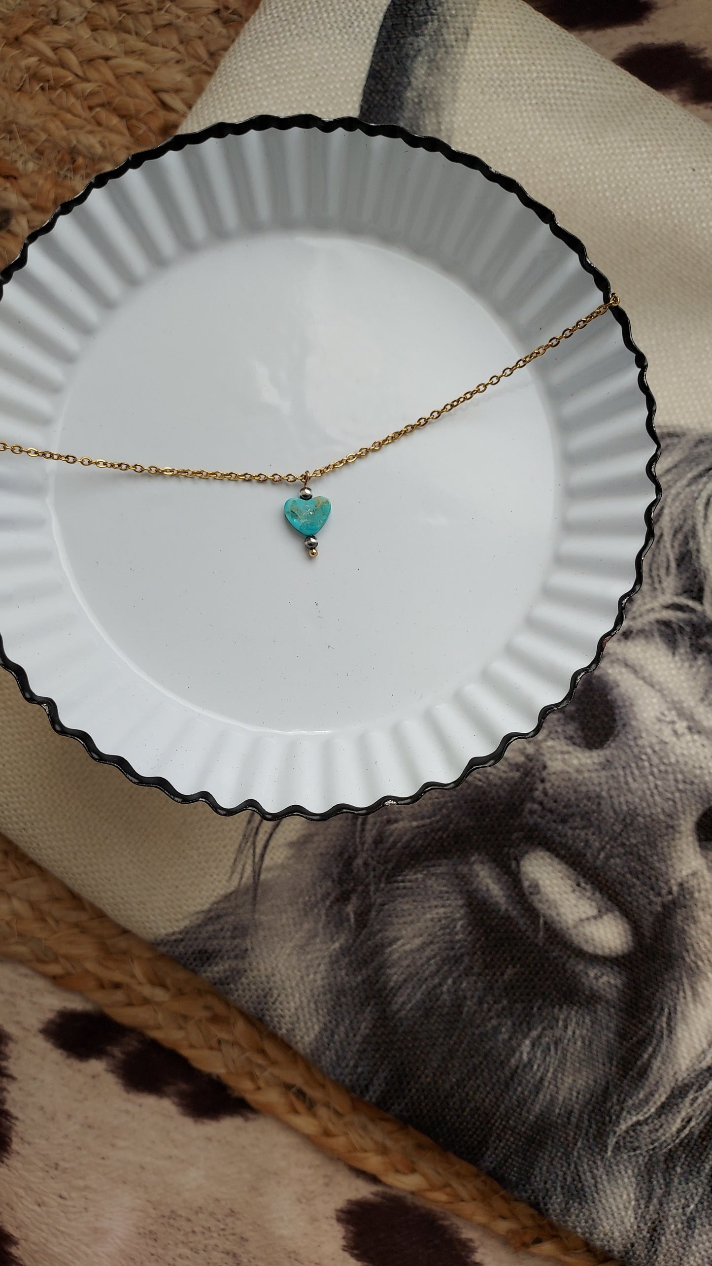 Turquoise heart necklace