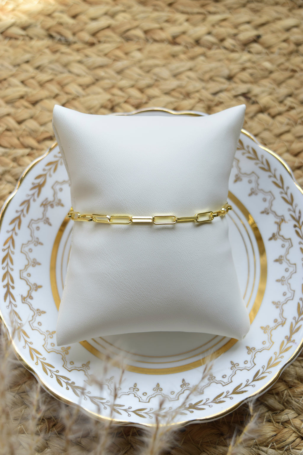 Dainty Gold Paperclip Bracelet