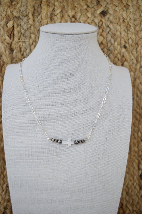 By His Grace bar necklace