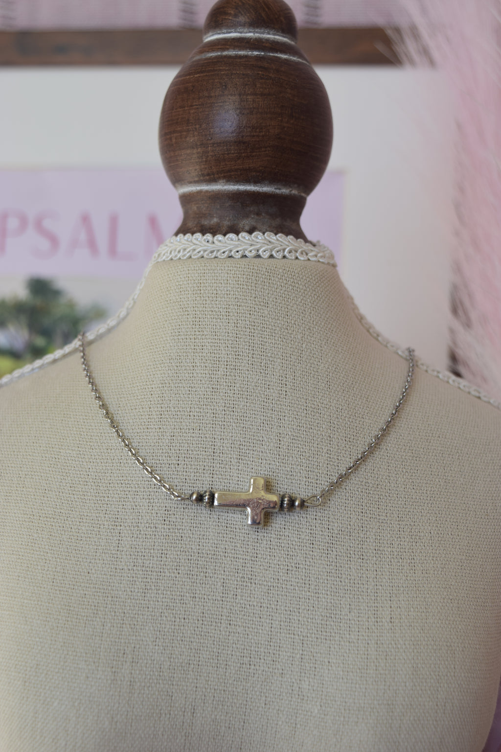 Dainty cross necklace