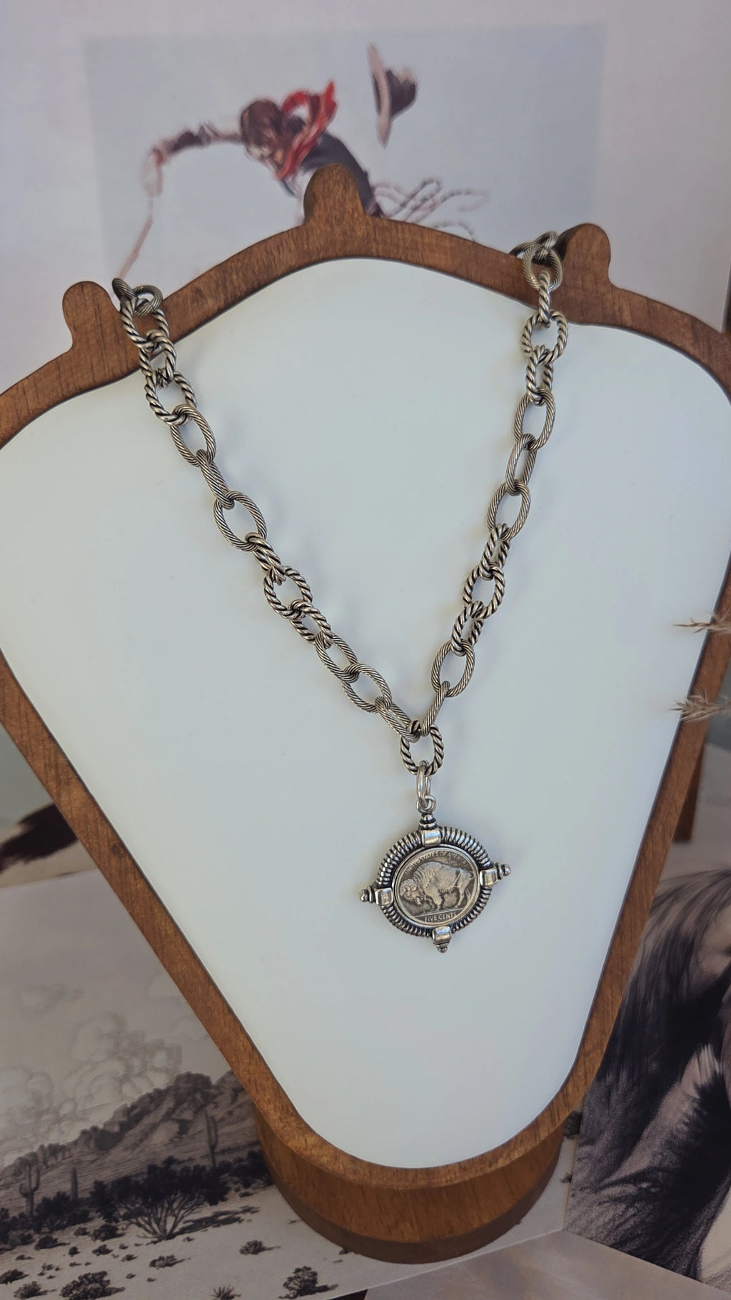 The outlaw nickel necklace