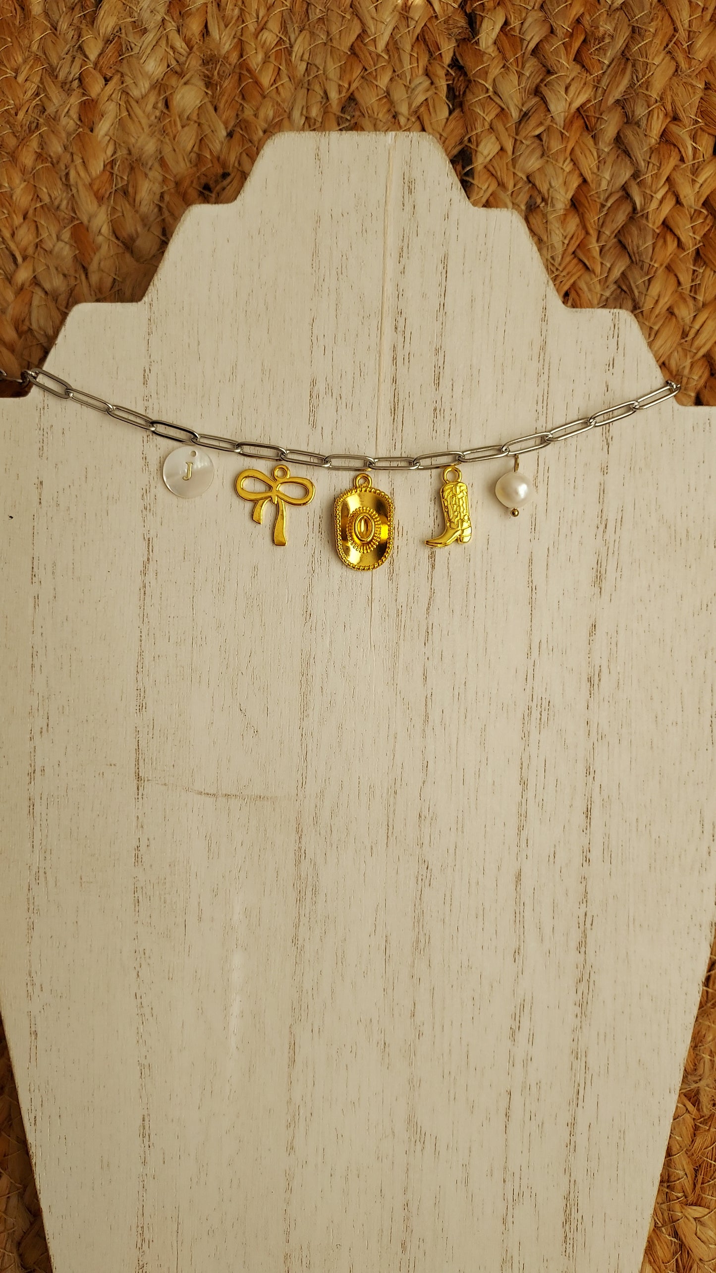 Custom Cowgirl charm necklaces (select your base)