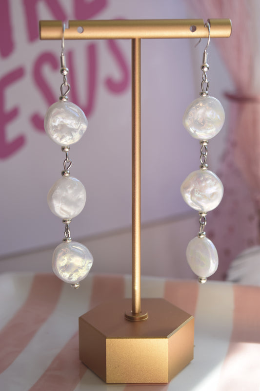 Pearly for you dangles in silver