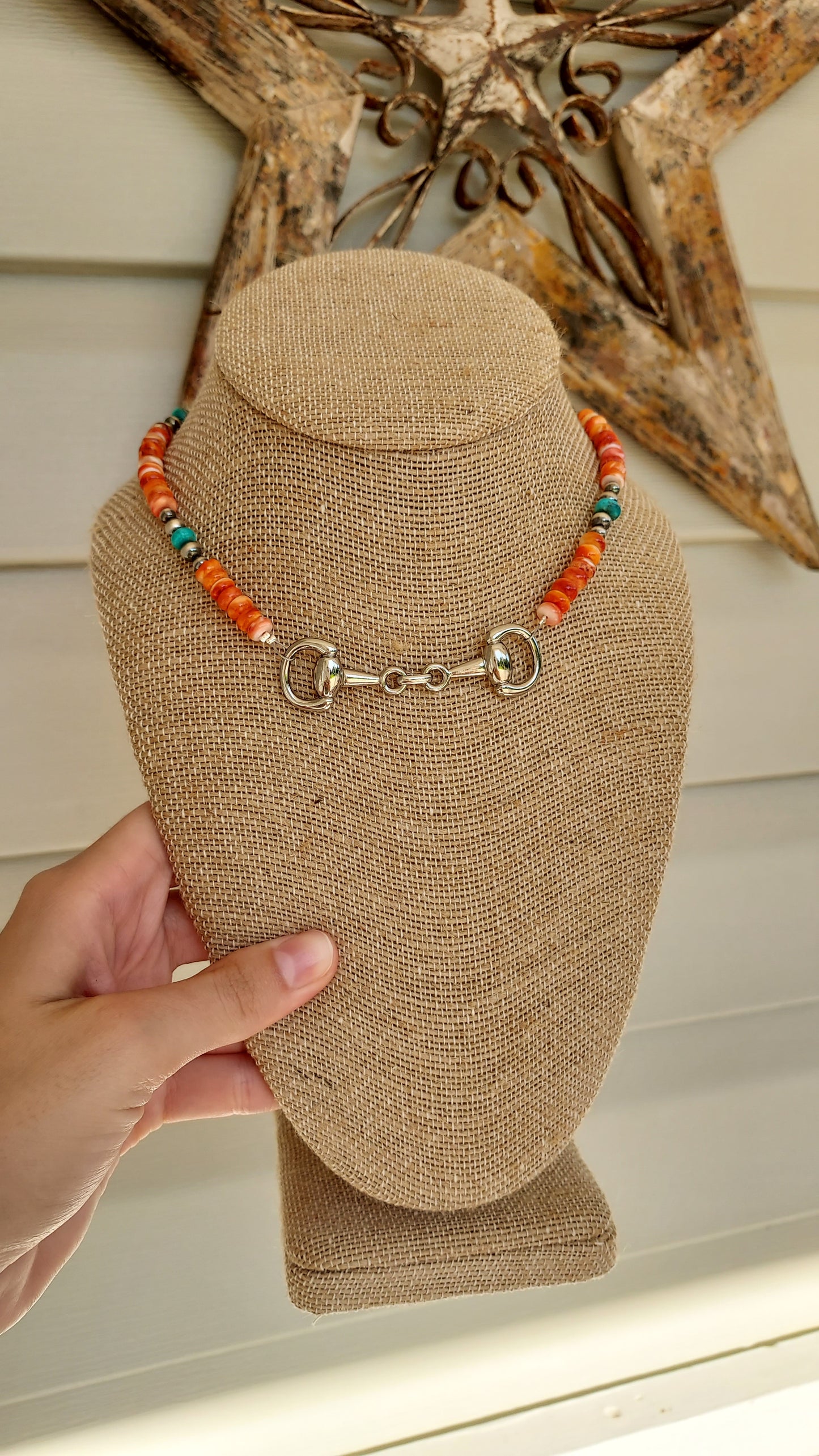 The Peachy Cactus bit necklace