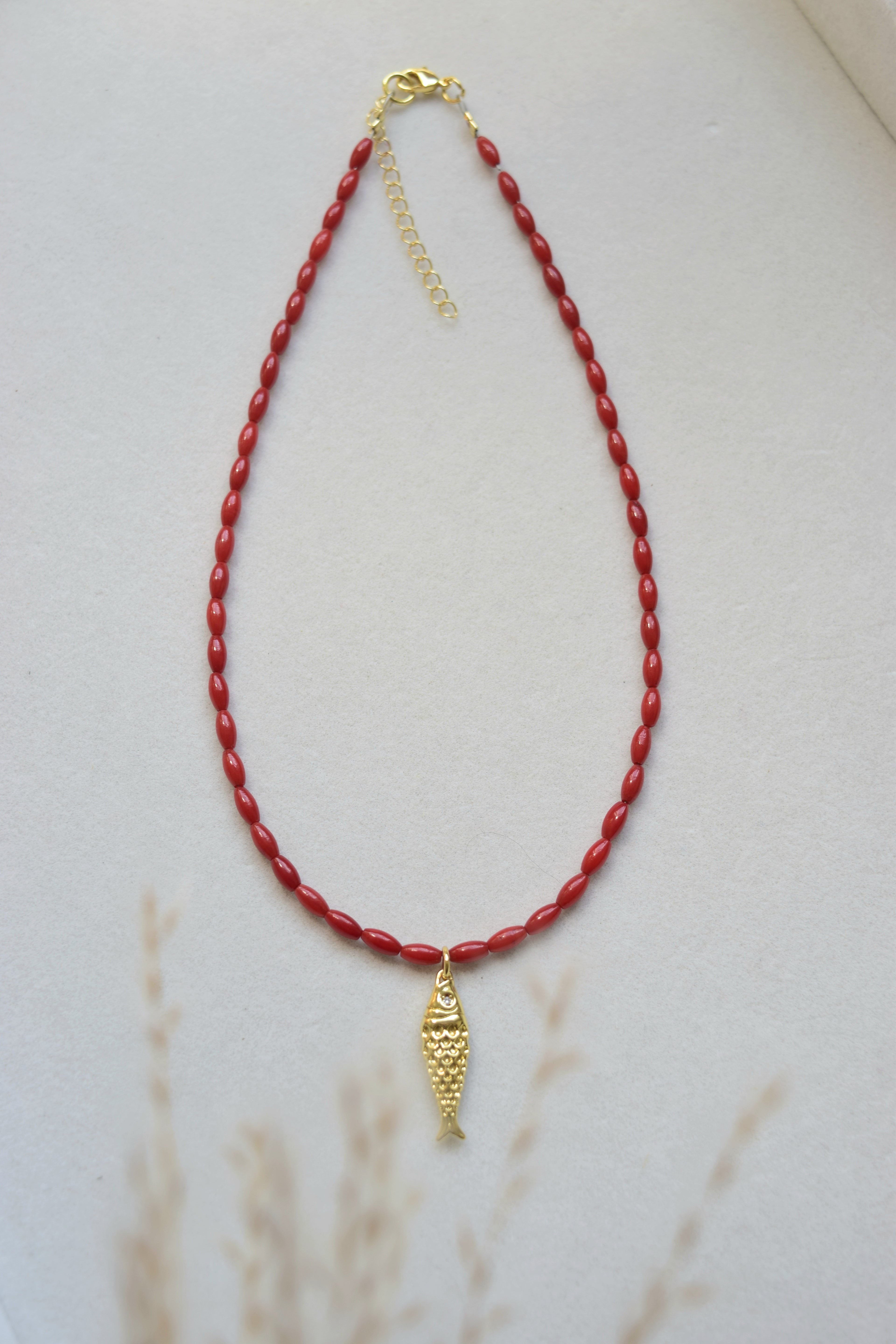 Catch of Faith - Gold Filled & Bamboo Necklace