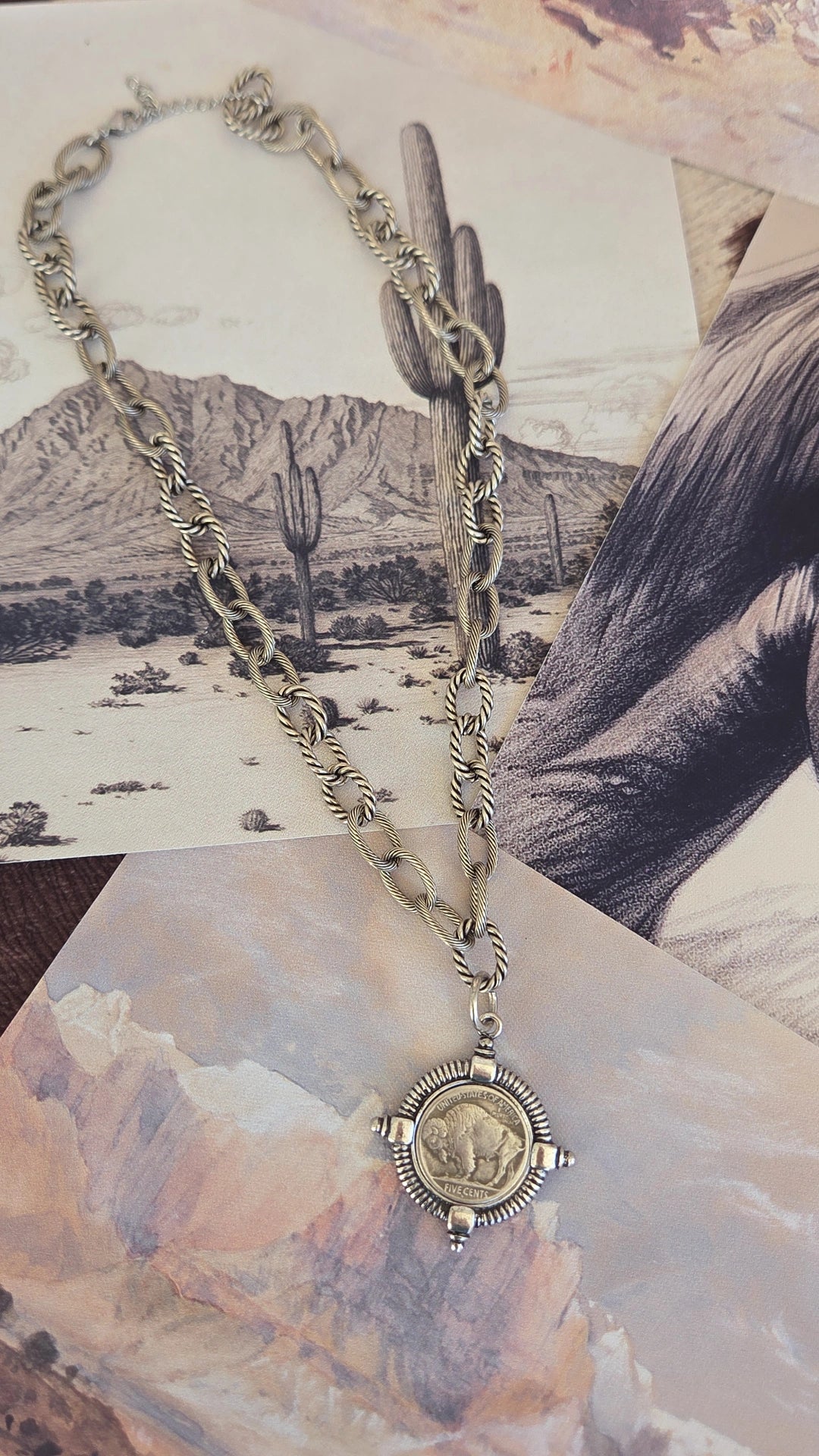 The outlaw nickel necklace