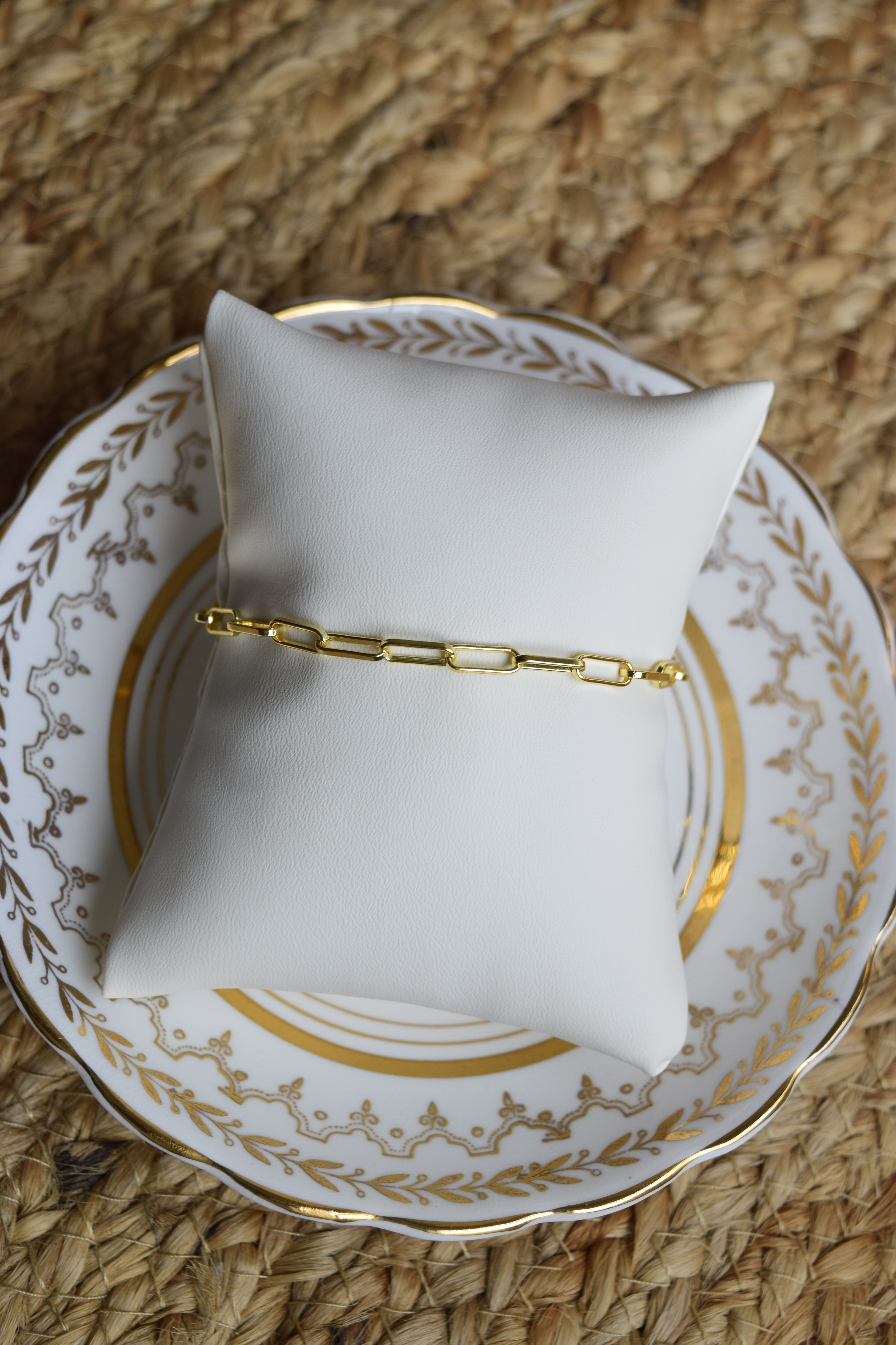 Dainty Gold Paperclip Bracelet