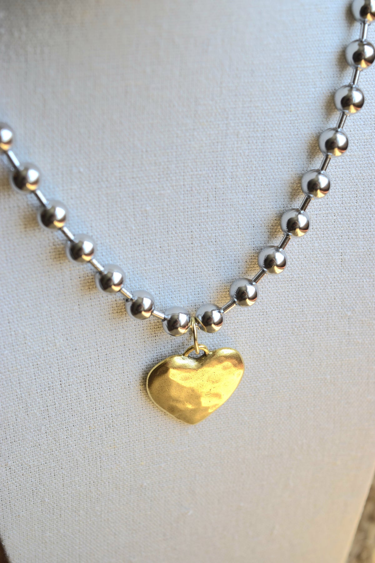 Chunky Statement Heart Necklace
