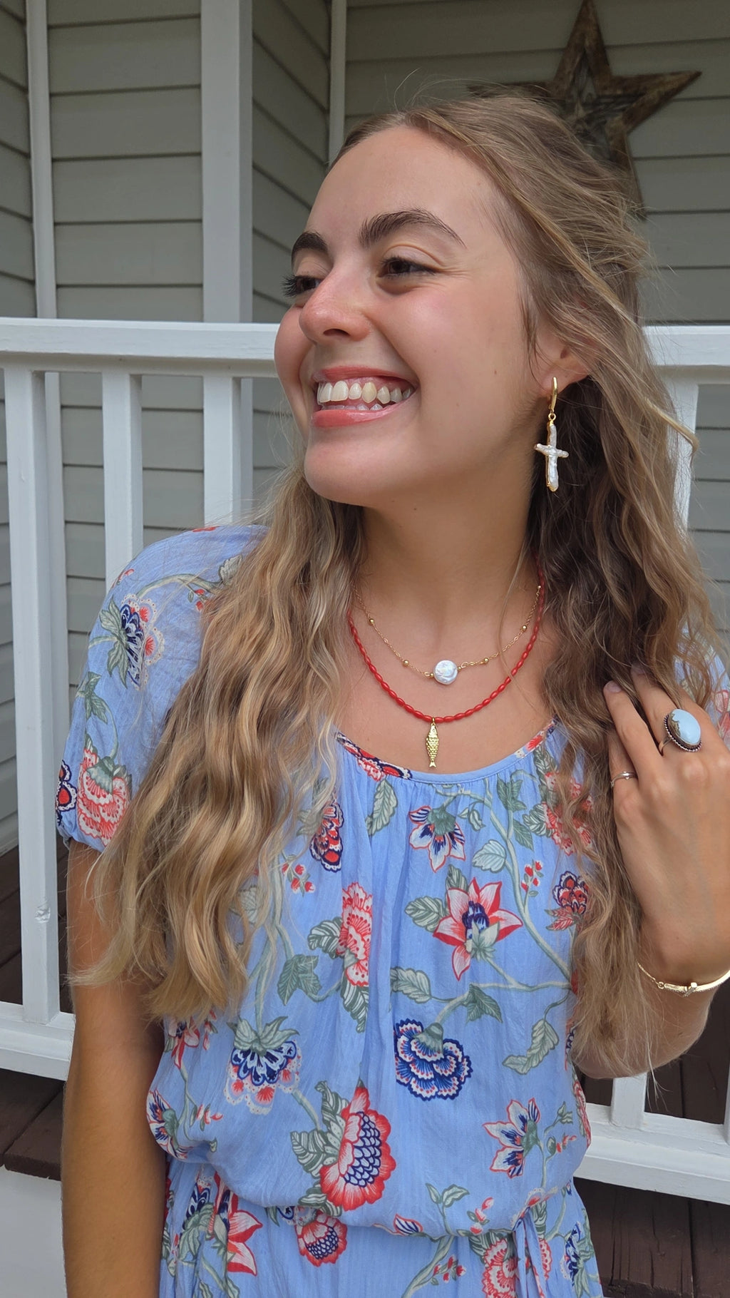 Catch of Faith - Gold Filled & Bamboo Necklace