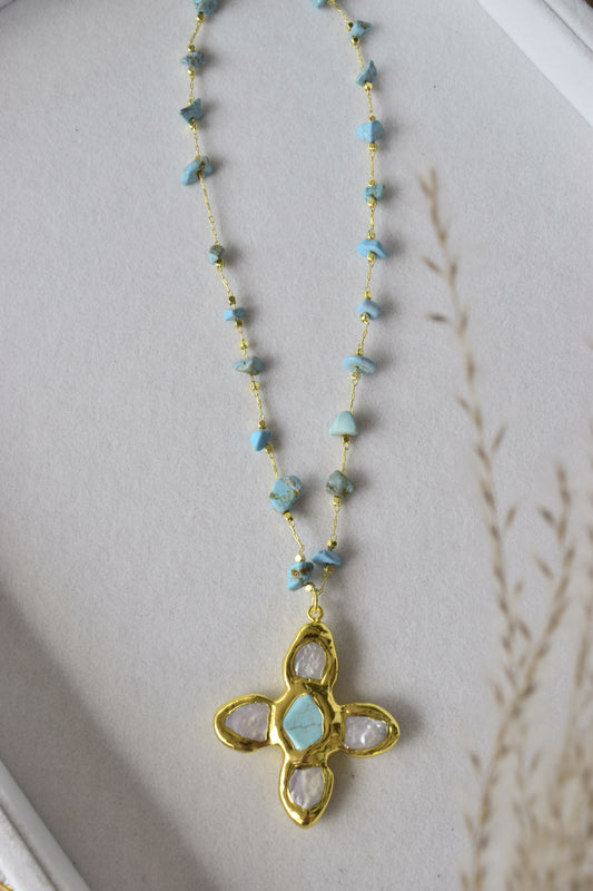 Deep Waters Cross Necklace