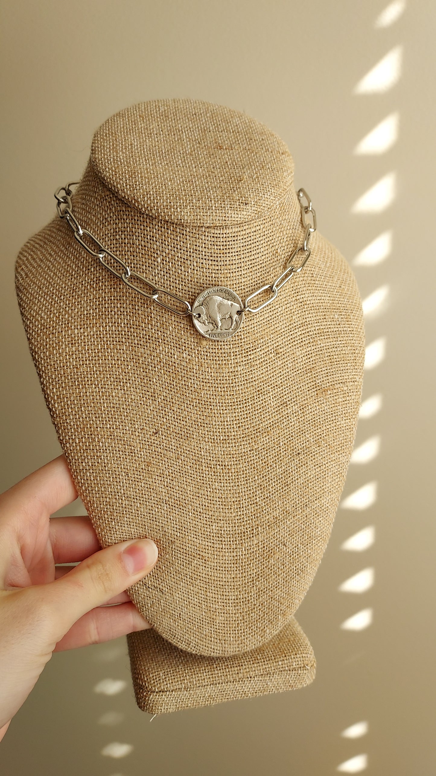 Buffalo coin choker