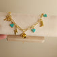 Golden hearts charm necklace