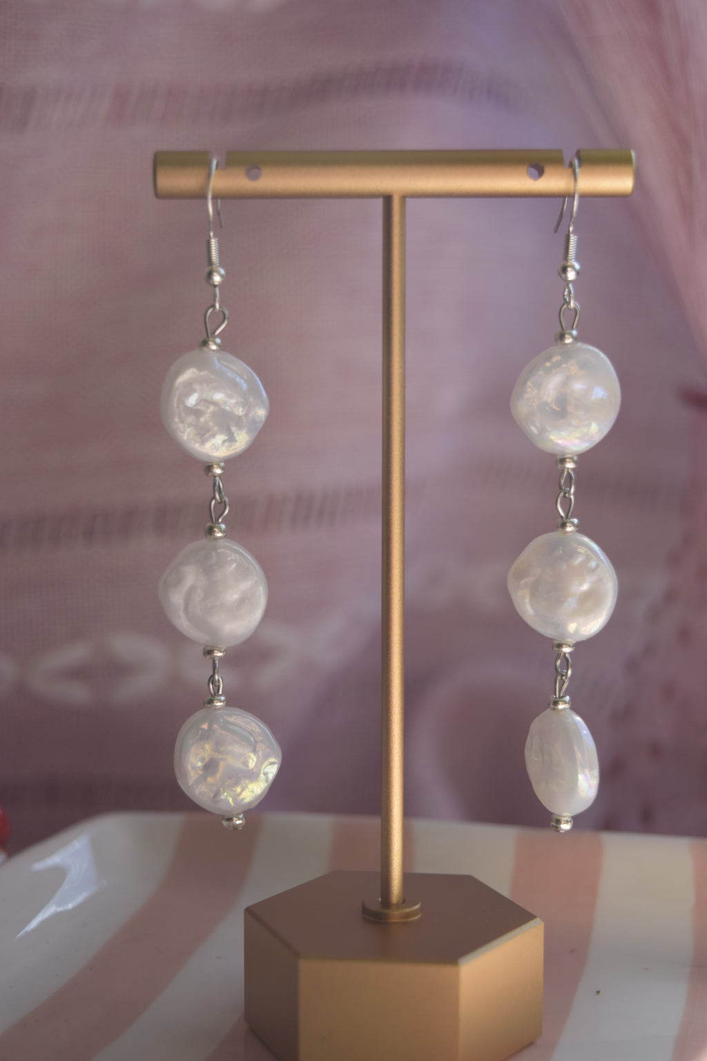 Pearly for you dangles in silver