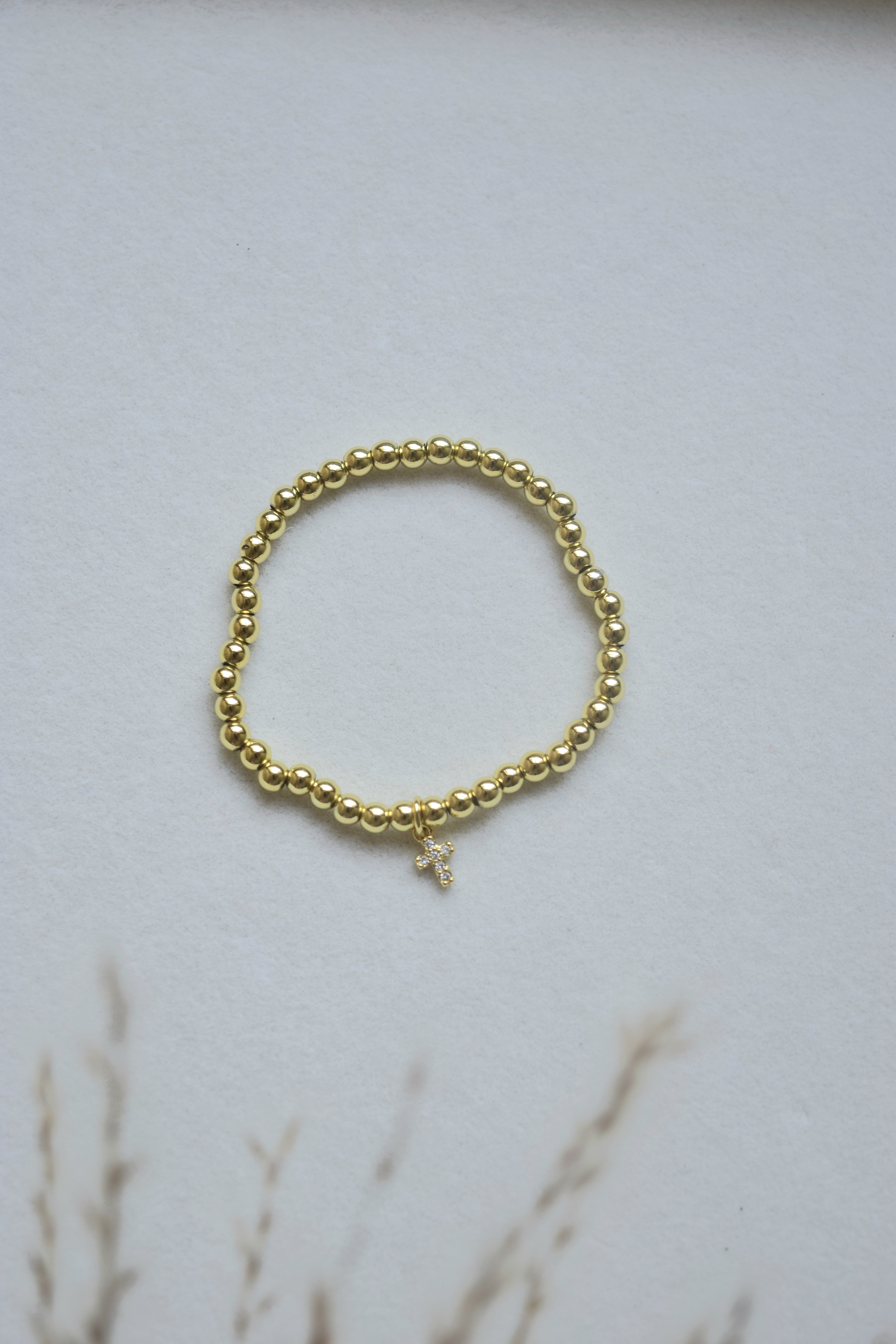 Shine His light-  Gold Filled Stretchy Bracelet
