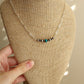 Sterling silver pearl and turquoise bar necklace