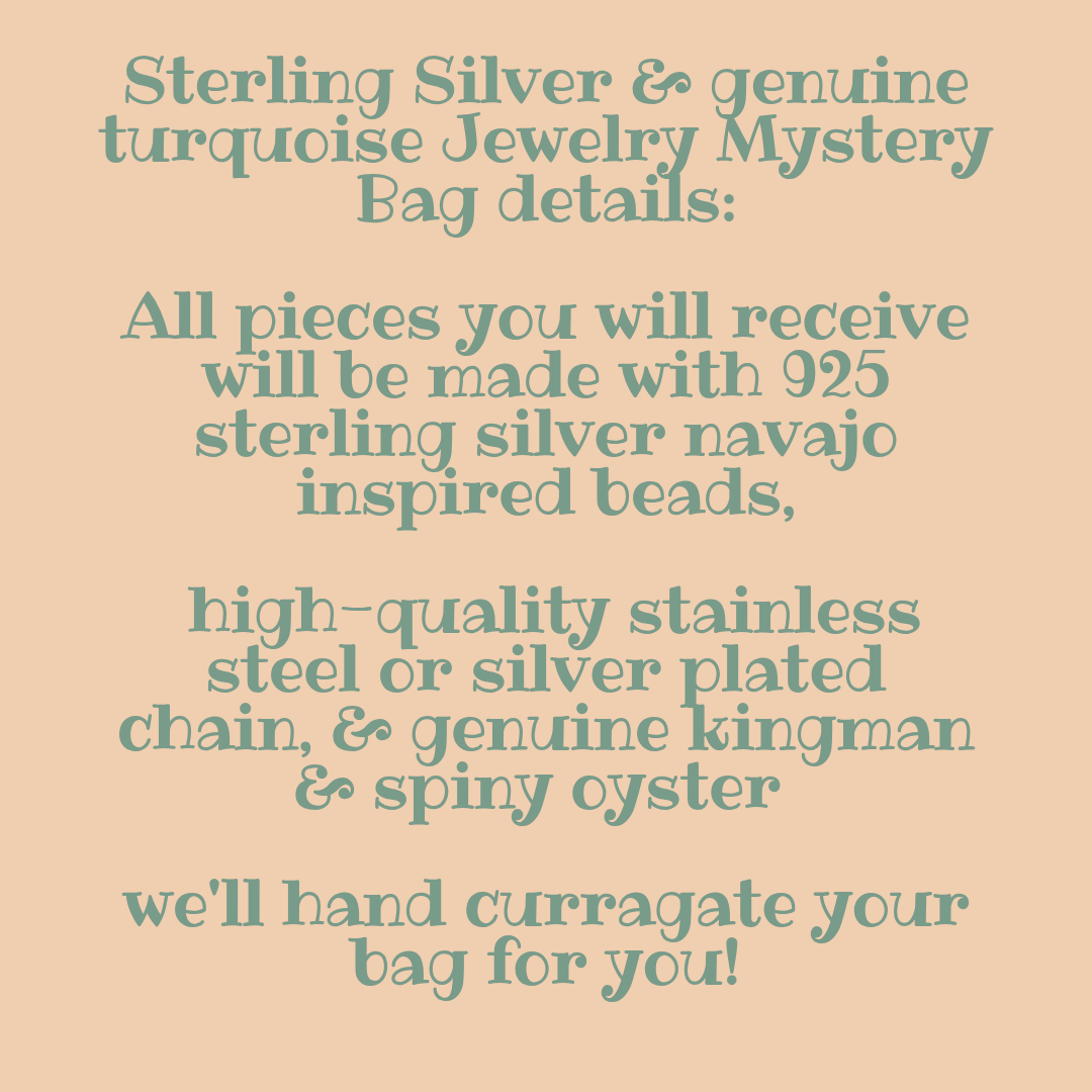 Sterling silver & genuine turquoise mystery bag