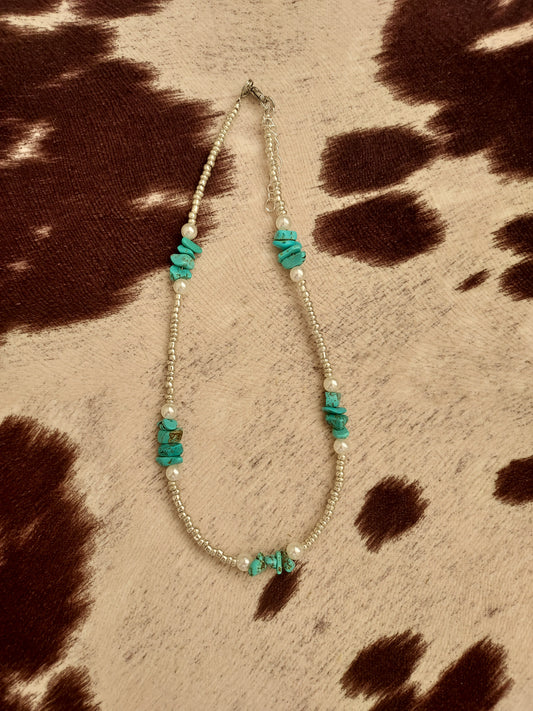 Turquoise moon choker